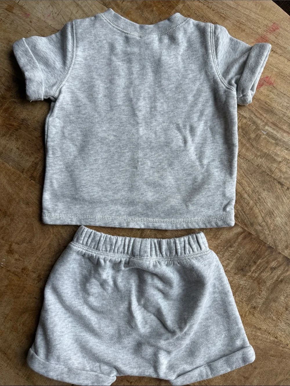 Gray Short-Sleeve Sweatsuit Set || Old Navy